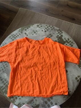 Womens bright linen beach shirt